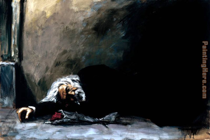 Waiting For the Romance to Come Back II painting - Fabian Perez Waiting For the Romance to Come Back II art painting